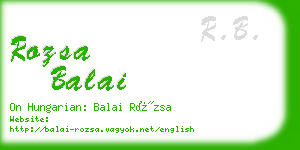 rozsa balai business card